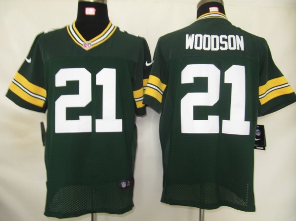 Nike Green Bay Packers 21 Woodson Authentic Elite Jersey